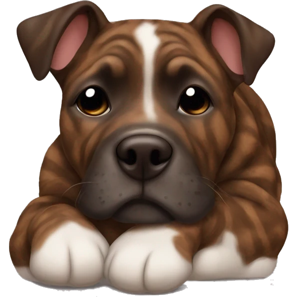 Brown Brindle sleeping emoji