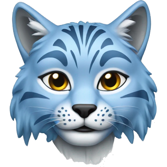 A blue lynx with a laptop emoji