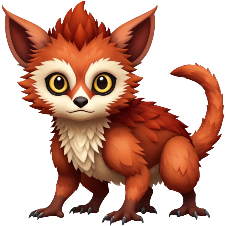warm-colored Vernid-Trico-Fionbri-creature (full body) emoji