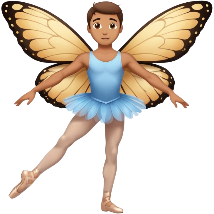 a hot butterfly balet man emoji