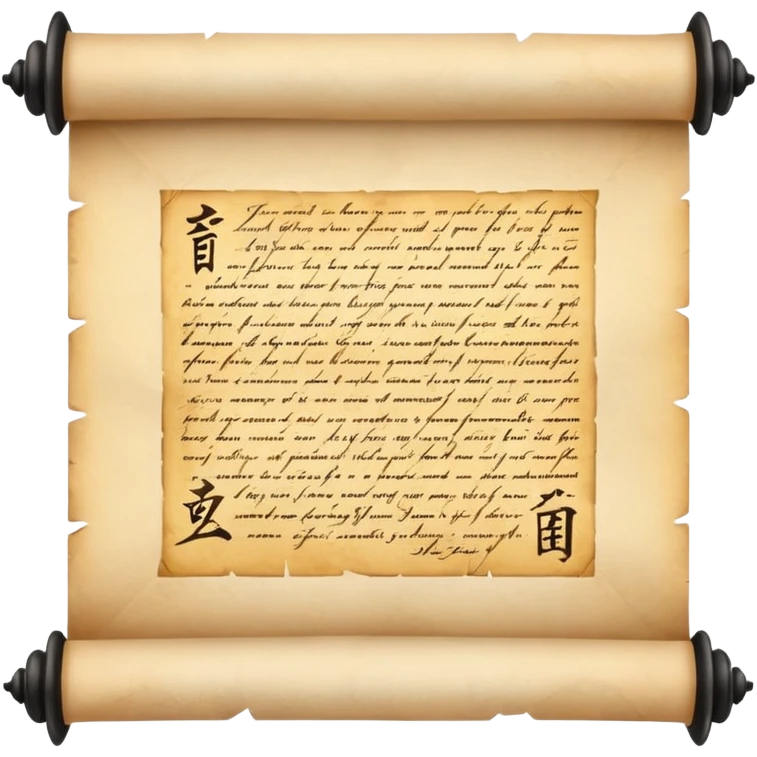 Beautiful and magical scroll with words on it  emoji