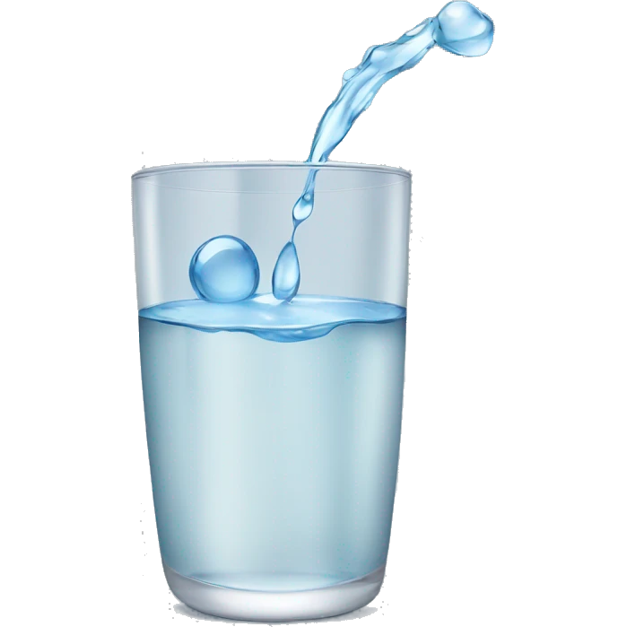 A glass of water emoji