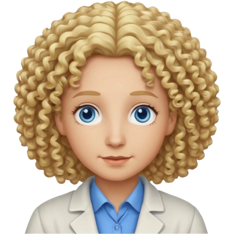 PROFESORA RUBIA, RIZOSA CON OJOS AZULES emoji