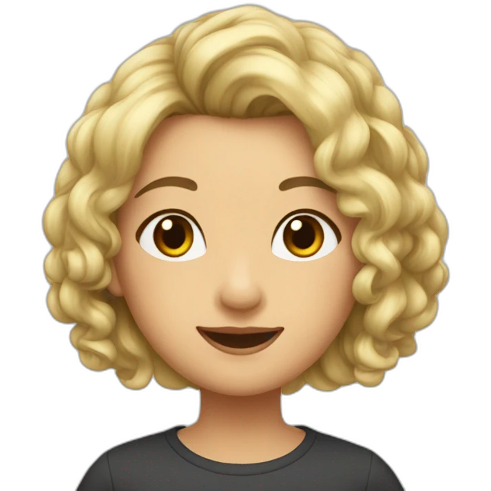 a girle withe carle hair emoji