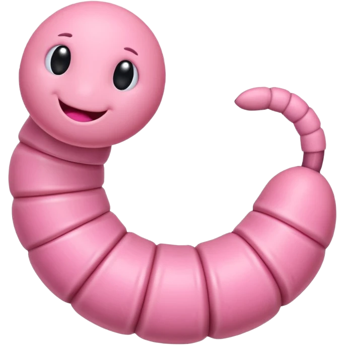 Cute little worm emoji