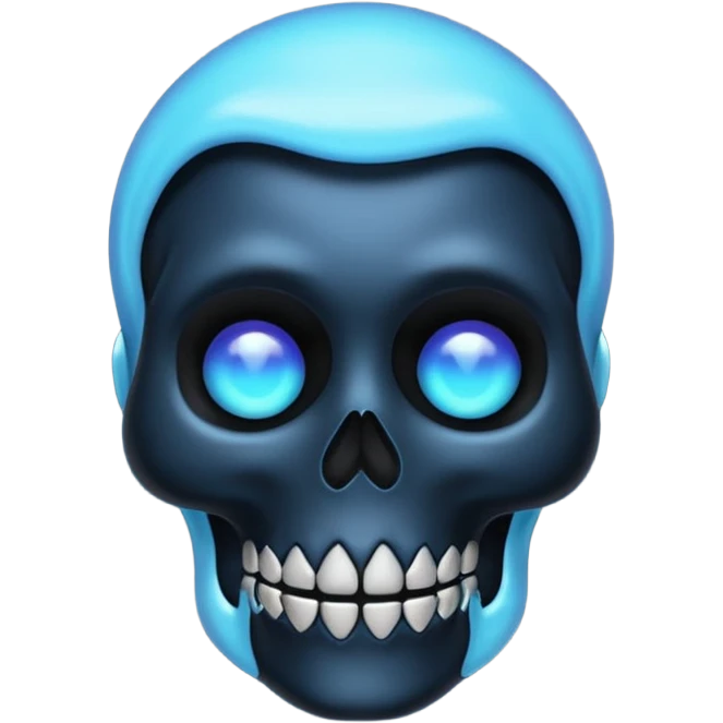 💀iphone emoji with aura skuttle💀 black shape  emoji