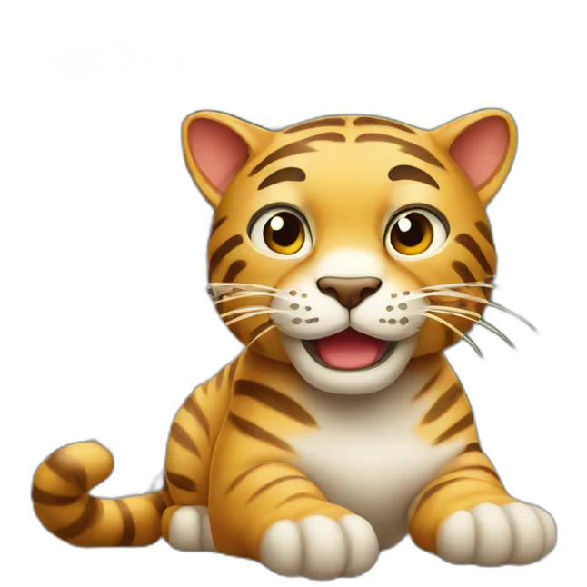 big cat on the background of china emoji