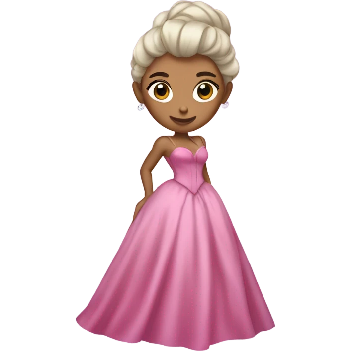 Realistic Ariana Grande as Galinda from wicked wearing long flowing pink dress  emoji