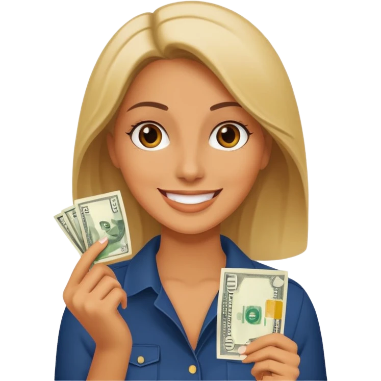 Woman On A dolar emoji