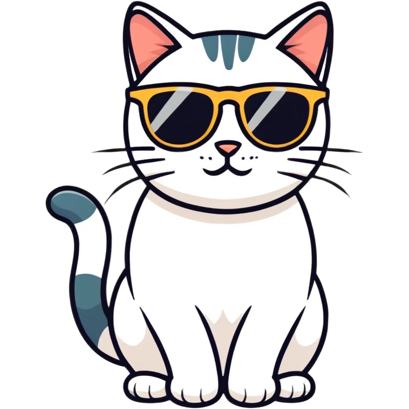 Cat with sunglasses emoji