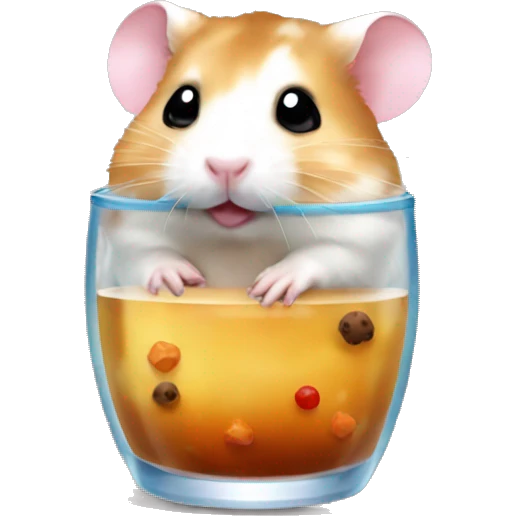 Hamster drinking boba emoji