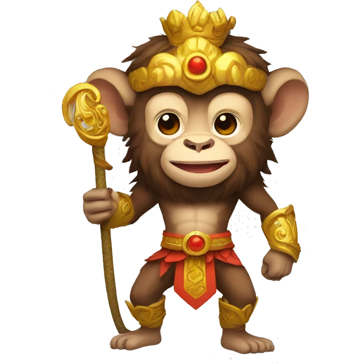 monkey king without a crown. a nice monkey emoji