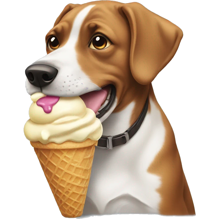 dog eating ice cream emoji