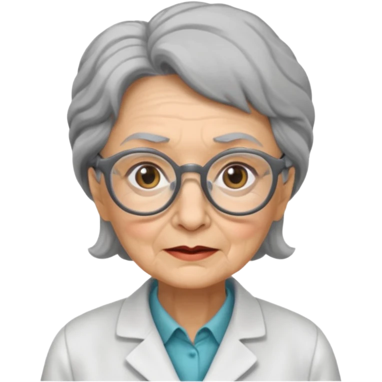 scientist professor old woman emoji