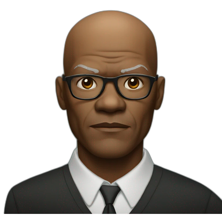 bald samuel l jackson serious without glasses emoji