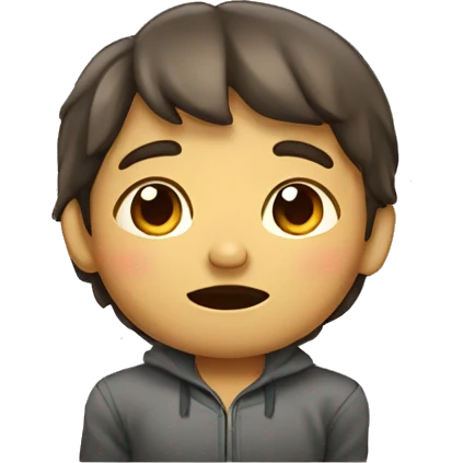 niño con mucha hambre emoji