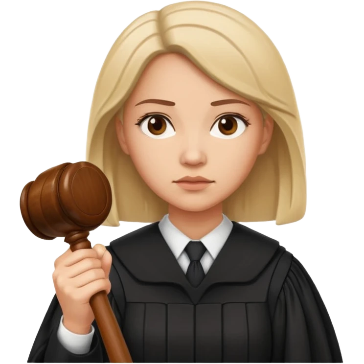 woman Judge Holding gavel  emoji