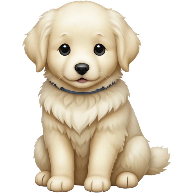 White   retriever  sitting emoji