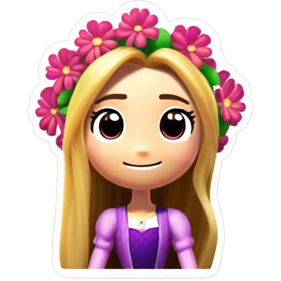 Rapunzel flower emoji