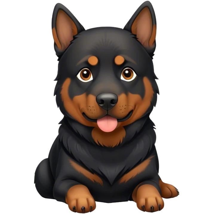 Black Rottweiler/German Shepard mix. emoji