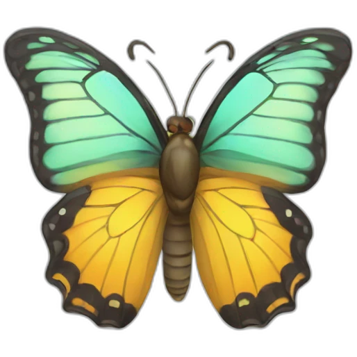 Butterfly with cap emoji