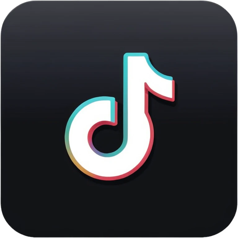 Black TikTok logo emoji