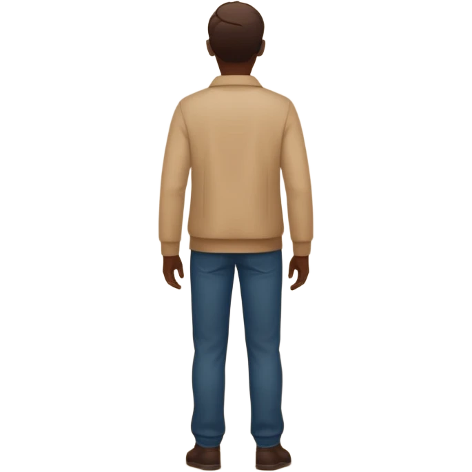person standing ,view from the back, icon emoji