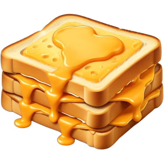 Kaas tosti with melting cheese oozing out the sides emoji