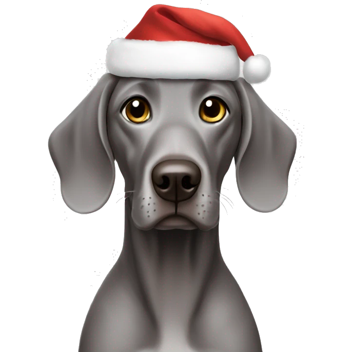 Weimaraner christmas emoji
