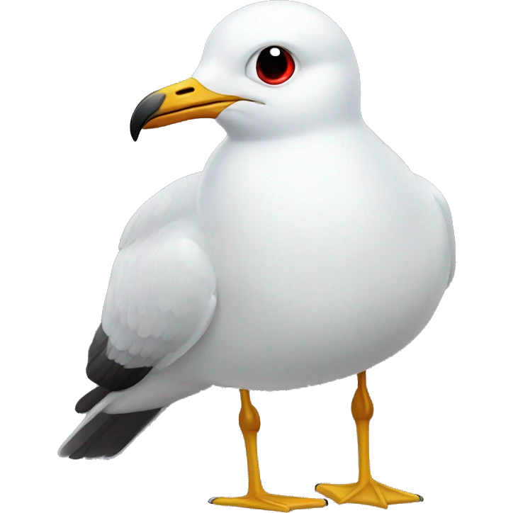 Black billed gull with heart eyes emoji