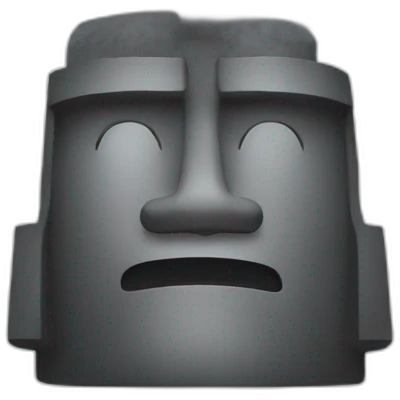 Moai with smoke emoji