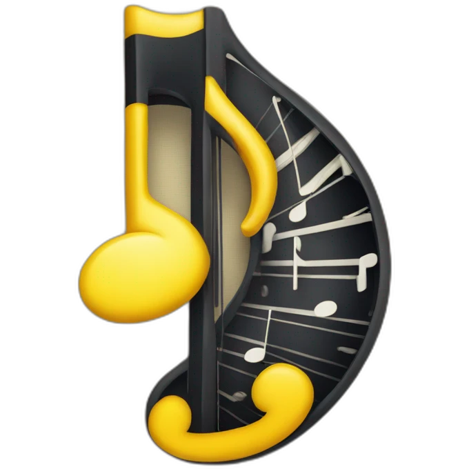 music note yelloow emoji