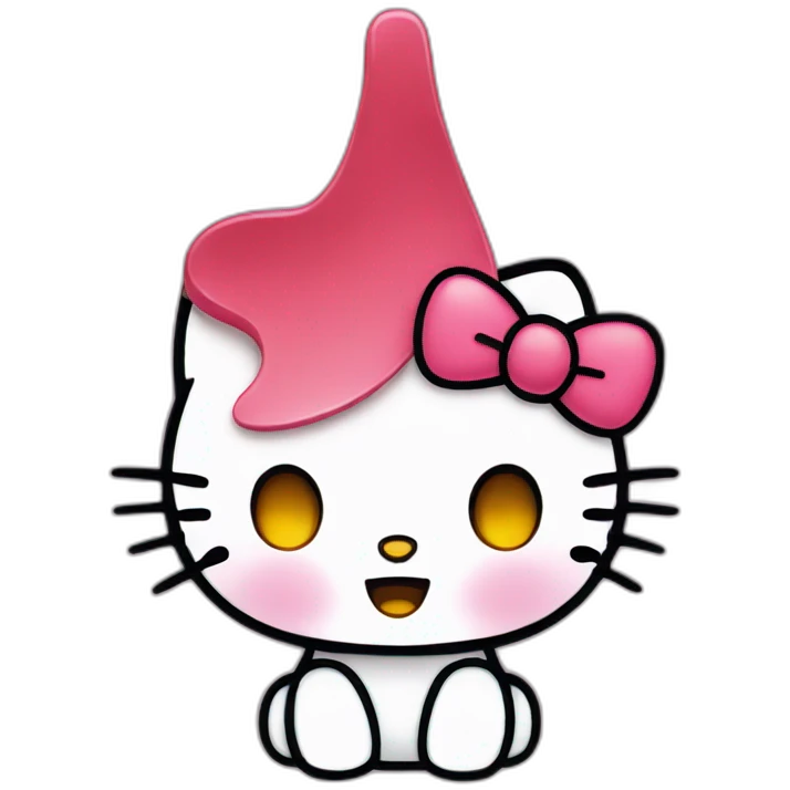 Hello kitty crying tears emoji