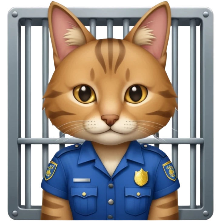  jail place with police cat emoji