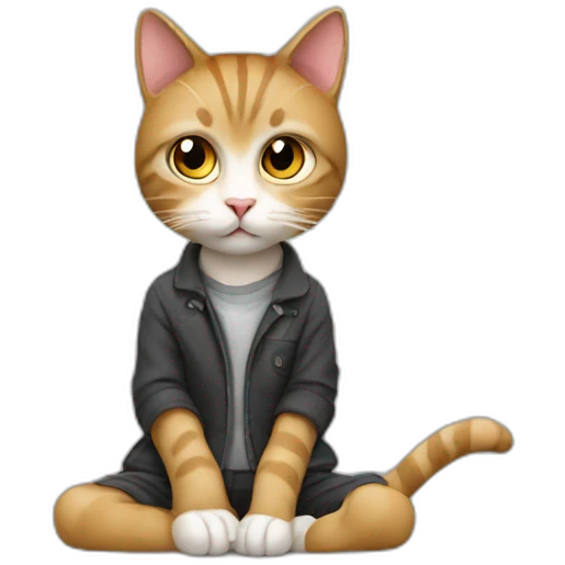 programmer-cat-controls-human emoji