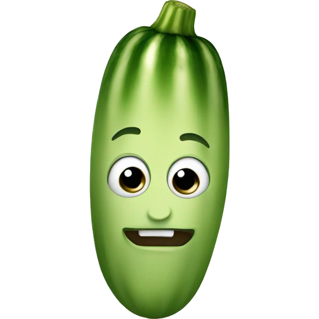 face as a zuccini  emoji