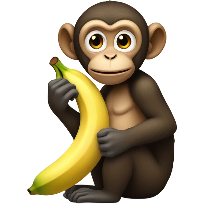 Monkey eating banana  emoji