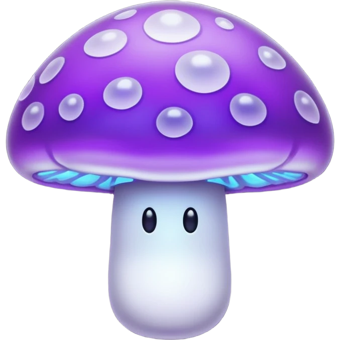 cogumelo fantasma fantasma roxo e branco emoji
