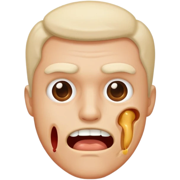 Guy with bad cavity emoji