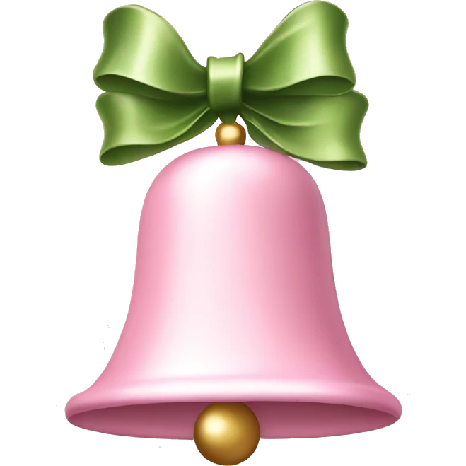 Light pink Christmas bells emoji
