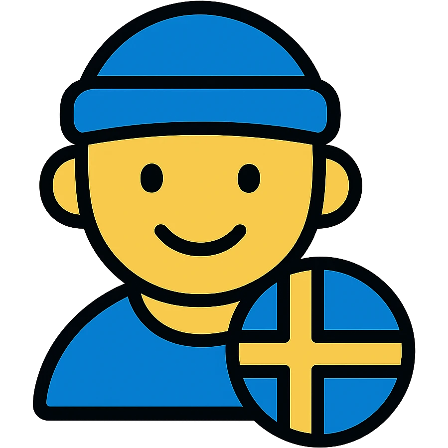Swedish human for small system badge emoji