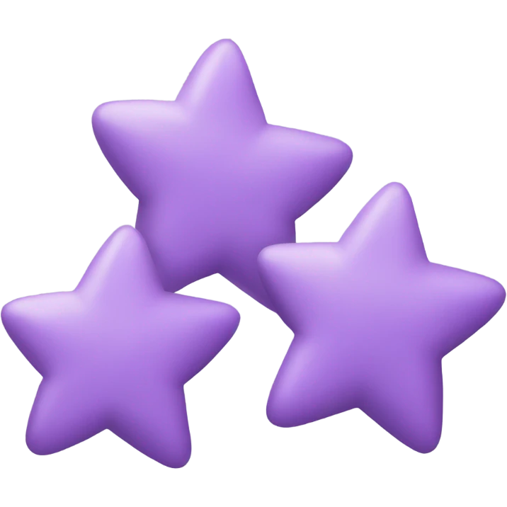 Lilac three stars emoji