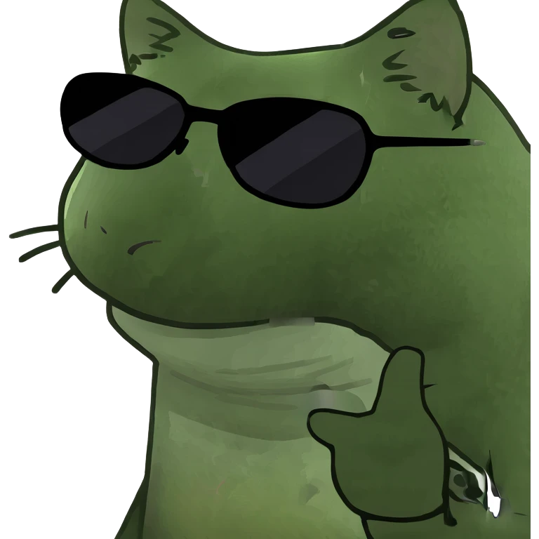 Cat with sunglasses emoji