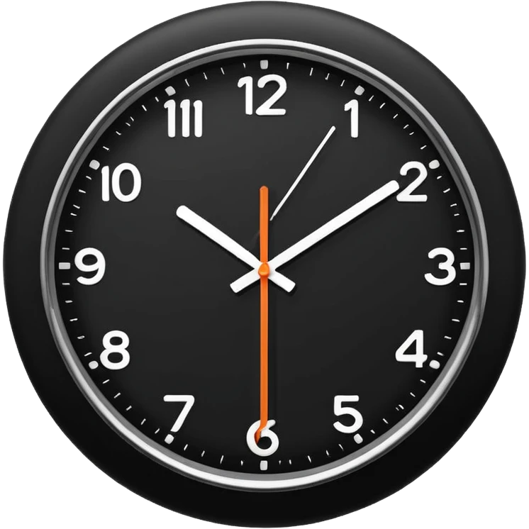 make Clock in minimalism  without numbers  emoji