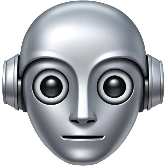 silver robot face emoji