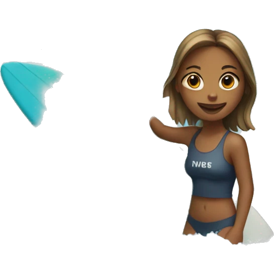 Surfing girl emoji