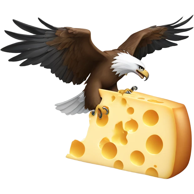 Eagle killing cheese  emoji