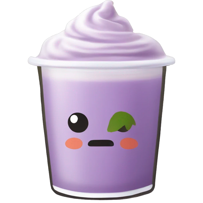taro milk tea with boba emoji