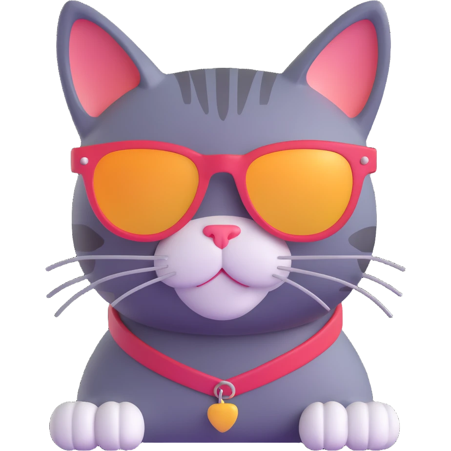 cat wearing sunglasses emoji