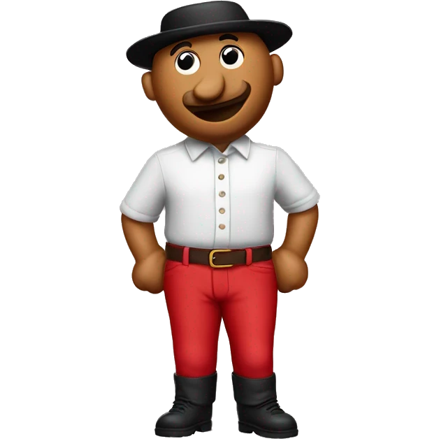 mr goetta sausage red pants mascot emoji
